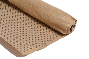 Бумага Эко-крафт "Горох" черный 70см*5 ярд ± 5%