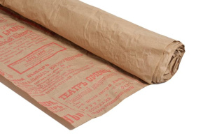 Бумага Эко-крафт "Газета Новости" красный 70см*5 ярд ± 5%