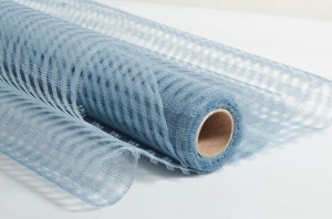 Сетка "Тартан"(хлопок) 53см*5 ярд, серый