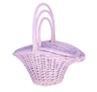 Набор корзин из ивы 3шт шляпа 47*37*23*22*46:40*31*20*19*41:33*26*17*16*36 см сиреневый