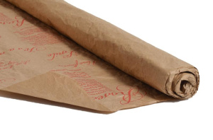 Бумага Эко-крафт "Стихи" красный 70см*5 ярд ± 5%