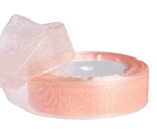 Лента органза,25mmx25yards, цв.персиковый Лента органза,25mmx25yards, цв.персиковый
