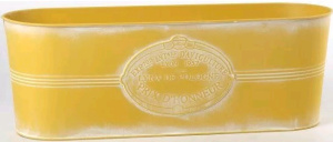 Декоративное кашпо 41X14,5XH14,2/B37,5X10,5СМ, желтый, металл