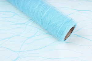 Сетка "Волна" 50см*5Y голубой