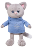 Мягкая игрушка котик Грей в свитере 25см 