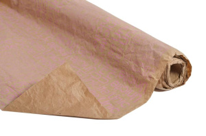 Бумага Эко-крафт "Буквы" розовый 70см*5 ярд ± 5%