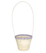 Корзина бамбук, круг, D20 H16 HH52, сиреневый Корзина бамбук, круг, D20 H16 HH52, сиреневый