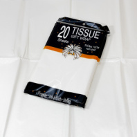 Тишью Бумага фольгированная 20 листов 50х70см белый