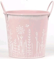 Декоративное кашпо "Цветущие луга" 18,5XD16,5XH15,5/19,5СМ BD13СМ, св.розовый, металл Декоративное кашпо "Цветущие луга" 18,5XD16,5XH15,5/19,5СМ BD13СМ, св.розовый, металл