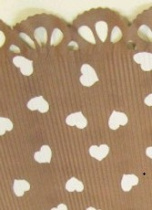 Гофрированная бумага "Сердца" 50см*66см кофе