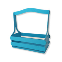 Декоративный ящик двухреечный прямоугольный 250*125 h255 Бирюзовый Декоративный ящик двухреечный прямоугольный 250*125 h255 Бирюзовый