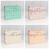 Пакет подарочный "Леди" с тиснением (микс) 23*18*10 230г 1/20 1/360