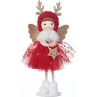 Новогоднее декоративное изделие "Фея", 18 см, красный Новогоднее декоративное изделие "Фея", 18 см, красный