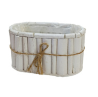 Кашпо деревянное 24*13H13, 1 шт., белый Кашпо деревянное 24*13H13, 1 шт., белый