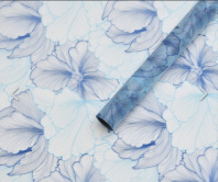 Упак. материал флористическая пленка "Романтический сад" 50 мкр, 57 см х 10м, голубой Упак. материал флористическая пленка "Романтический сад" 50 мкр, 57 см х 10м, голубой