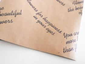 Крафт бумага "Комплимент" черный цв. на коричневом фоне  720мм/60гр/60мкр/8,5м± 5%