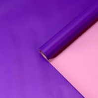 Пленка матовая двухсторонняя темно сиреневый/розовый 58см*10м±5% 65мкм