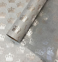 Пленка блестящая "Queen" 50см 5м, серебро