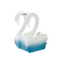 Кашпо декоративное "Лебедь малый" бело-бирюзовый 196/155/90 см