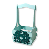 Декоративный ящик двухреечный квадратный С 8 Марта! 140*125*h240 Ментол Декоративный ящик двухреечный квадратный С 8 Марта! 140*125*h240 Ментол