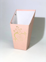 Трапеция со спинкой 210*120*70 с тиснением "Ты в моем сердце" нежно-розовый