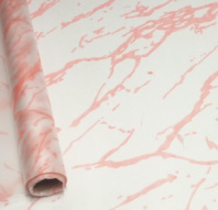 Пленка матовая с рисунком 50 мкр "Мрамор" красный 60см*10 ярд ± 5%