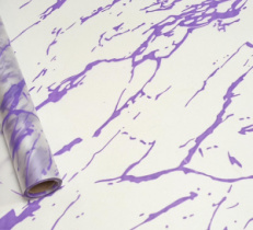 Пленка матовая с рисунком 50 мкр "Мрамор" фиолетовый 60см*10 ярд ± 5%