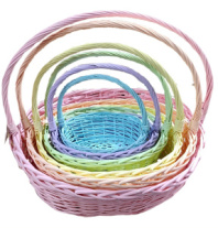 Набор корзин плетеных (ива), 68*56*22*61CM, 59*50*20*53CM,51*44*18*47CM, 44*38*16*42CM, 37*32*14*37C Набор корзин плетеных (ива), 68*56*22*61CM, 59*50*20*53CM,51*44*18*47CM, 44*38*16*42CM, 37*32*14*37C