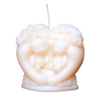 Свеча интерьерная "Медвежата" белый 8 х 7,5 см Свеча интерьерная "Медвежата" белый 8 х 7,5 см