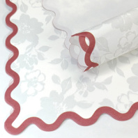 Упаковочная бумага "Волнистый кант", 58см х 58см, 10 листов/упак., красный Упаковочная бумага "Волнистый кант", 58см х 58см, 10 листов/упак., красный