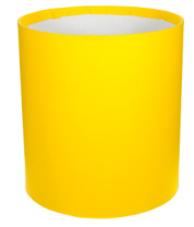 Коробка круглая без крышек 10*10 .желтый