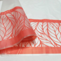 Пленка матовая с рисунком 50 мкр "Листья" красная 60см*10 ярд ± 5%