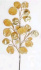 Ветка декоративная с листочками 46 см золото