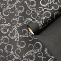 Бумага Пергамент - калька с рис. "Феникс" 50см *10м ± 5% серебро на черном
