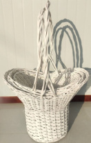 Н-р корзин плетеных (ива): 75x50xH48/61 BD38, 68x44xH46/59  BD33, 60x36xH36/46 BD27, 3 шт., белый