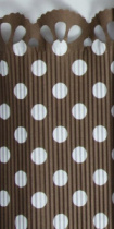 Гофрированная бумага "Горох" 50см*66см кофе