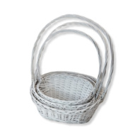 Набор корзин ива  43*33*10/54, 37*29*9/49, 32*23*8/43см, 3шт, белый