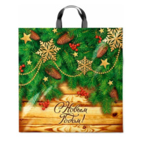 Пакет с петлевой ручкой 44*44  70мкм Праздник у дверей Нгод 9943