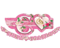 Гирлянда поздравительная с днем свадьбы (2600мм) Гирлянда поздравительная с днем свадьбы (2600мм)