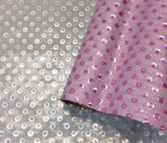 Пленка блестящая "Горошек" 50см 5м, розовый