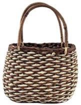 Корзина плетеная (джут), 21x11xH17/TH31 см, 1 шт., натуральный