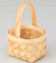 Корзина плетеная (секвойя), 8,5x6x5/11,5 см, 1 шт., натур.