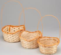 Н-р корзин плетеных (бамбук): D19хH7.5х9.5хHH31,D22х H9х11хHH34,D24хH9х11.5хHH35, 3 шт. натур/персик