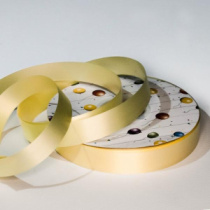 Лента простая Гладкая без тиснения 2/100ярд шампань