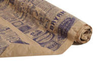 Бумага Эко-крафт "Винтажная газета" фиолетовый 70см*5 ярд ± 5%