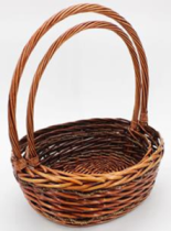 Корзина плетеная (ива), 40*30 H12 HH37 b30*23, 32*26 H10 HH32 b26*20, 2 шт., коричневый