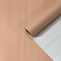 Пленка матовая Корея двухсторонняя светло-бежевый/белая перламутр 58см*10м±5% 50мкр