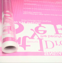 Пленка матовая с рисунком 40мкр "Fashion" розовая 70см*8,5метров ± 5%