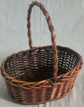 Корзина плетеная (ива), 27*21*11*28 см, 1 шт., коричневый
