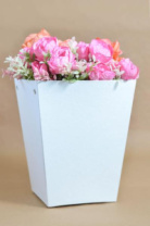 Трапеция с дном 225*180*180 бумага матовая белый